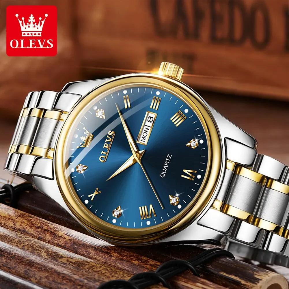 OLEVS 5563 Men's Stainless Steel Quartz Watch