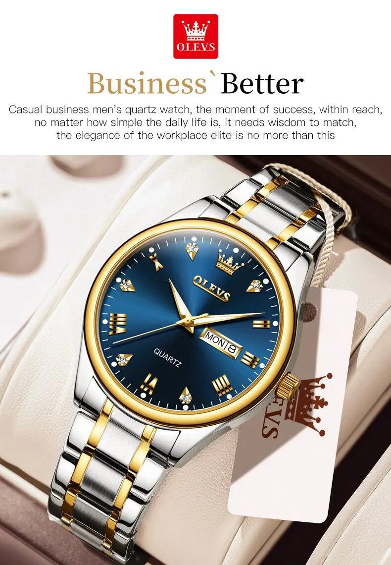 OLEVS 5563 Men's Stainless Steel Quartz Watch