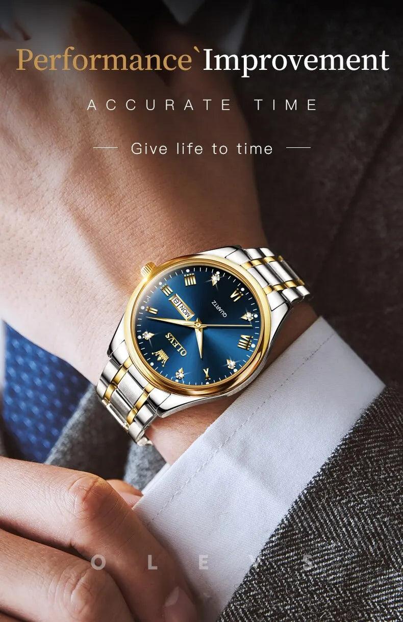 OLEVS 5563 Men's Stainless Steel Quartz Watch