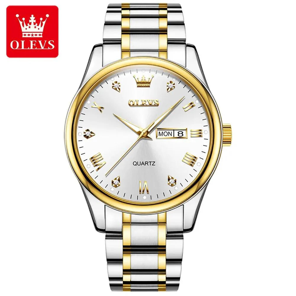 OLEVS 5563 Men's Stainless Steel Quartz Watch