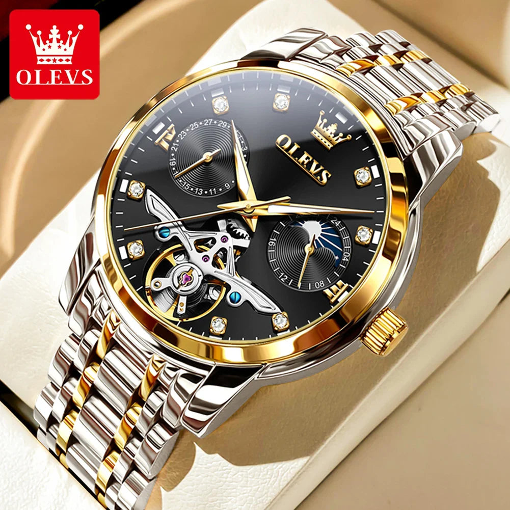 OLEVS 6703 Original Automatic Mechanical Moonphase Watch
