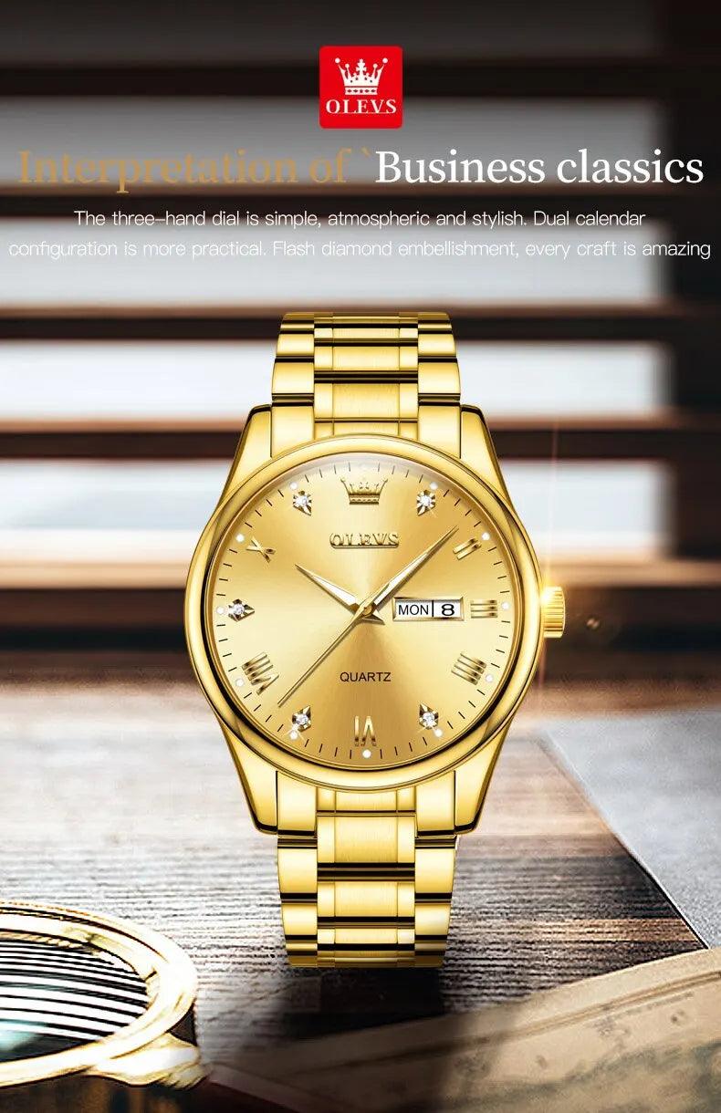 OLEVS 5563 Men's Stainless Steel Quartz Watch
