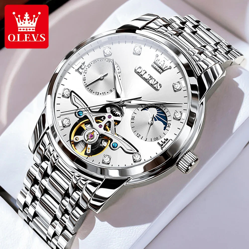 OLEVS 6703 Original Automatic Mechanical Moonphase Watch