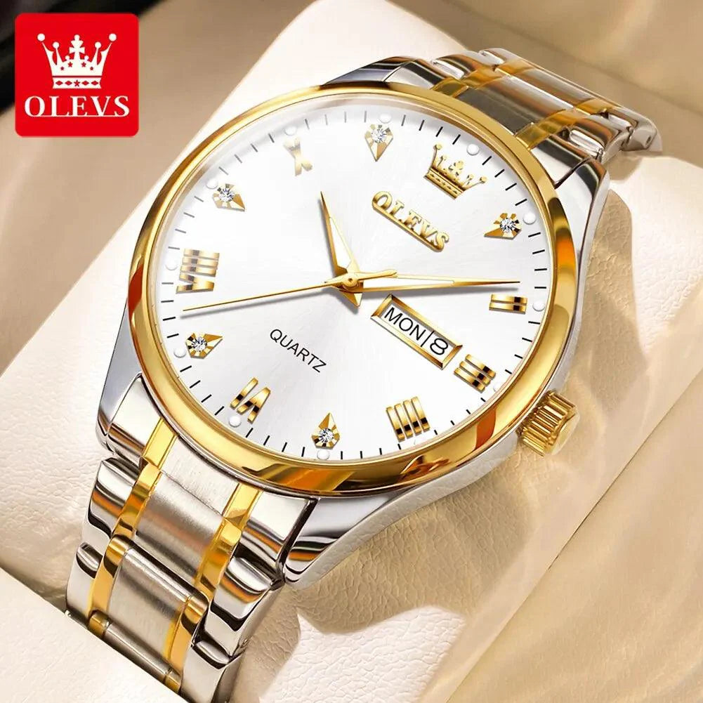 OLEVS 5563 Men's Stainless Steel Quartz Watch
