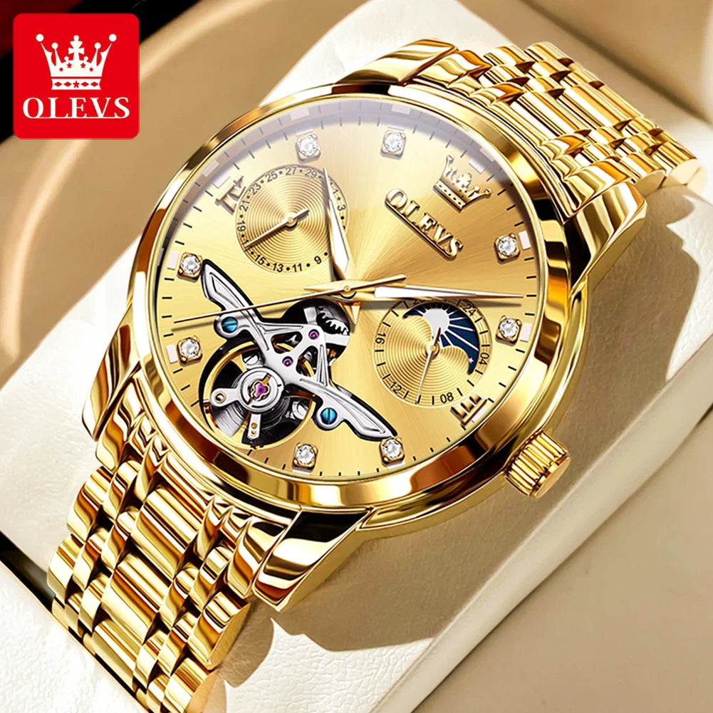 OLEVS 6703 Original Automatic Mechanical Moonphase Watch