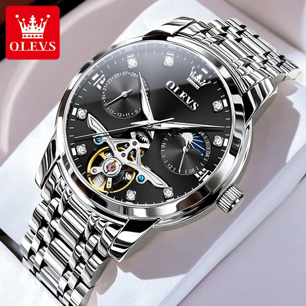 OLEVS 6703 Original Automatic Mechanical Moonphase Watch
